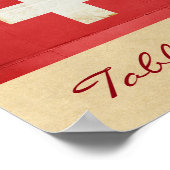 Poster Numéro de table Suisse (Coin)