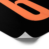 Poster Numéro Orange 6 7 Mème drôle d'Halloween Correspon (Coin)