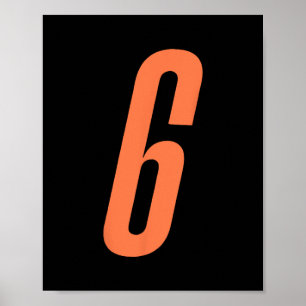 Poster Numéro Orange 6 7 Mème drôle d'Halloween Correspon