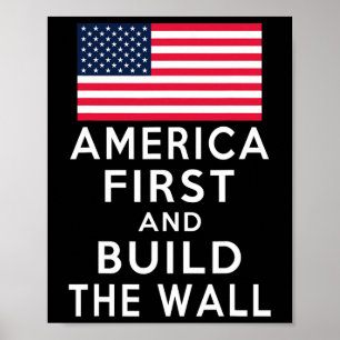 Poster Numéro Un De Nouveau Et Construire Un Mur