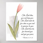 Poster Numéros 6:24-26 Le Seigneur vous bénisse et vous g (Devant)