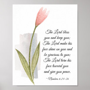 Poster Numéros 6:24-26 Le Seigneur vous bénisse et vous g