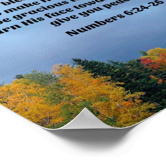 Poster Numéros 6:24,26 L'Éternel vous bénit et vous garde (Coin)