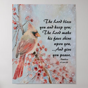 Poster Numéros 6 24-26 Lord Bless You Red Bird & Berries