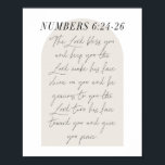 Poster Numéros 6:24-26 Script minimal Boho Arc Beige Boho<br><div class="desc">Le Seigneur vous bénisse et vous garde ... et soyez gracieux envers vous... -Numéros 6:24-26 Mini Boho Arc Beige Script</div>