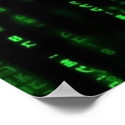 Poster Numéros binaires de codage (Coin)