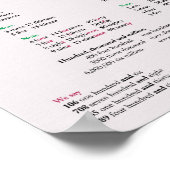 Poster Numéros cardinaux en anglais (Coin)