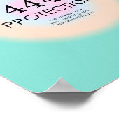 Poster Numéros d'ange Numérologie 444 Protection (Coin)