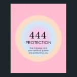 Poster Numéros d'ange Numérologie 444 Protection<br><div class="desc">Détendez-vous le design spirituel ombre,  avec les numéros d'ange 444,  un nombre,  qui symbolise que vous êtes protégé par l'Univers et vos guides spirituels,  peu importe les difficultés que vous pourriez rencontrer.</div>