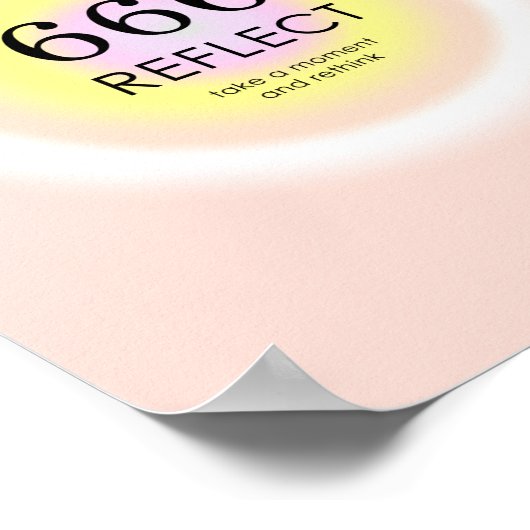 Poster Numéros d'ange Numérologie 666 Reflet Significatio (Coin)