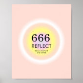 Poster Numéros d'ange Numérologie 666 Reflet Significatio (Devant)
