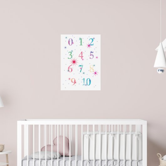 Poster Numéros d'aquarelle (Pépinière 2)