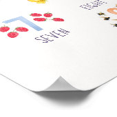 Poster Numéros d'aquarelle et nature estivale (Coin)