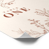 Poster Numéros de table floraux boho (Coin)