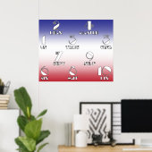 Poster Numéros français 1-10 Bannière (Bureau à domicile)