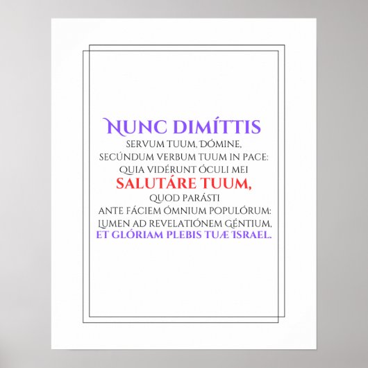 Poster Nunc Dimittis (Devant)
