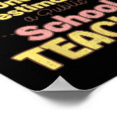 Poster N'underestimez Jamais Un Professeur D'école Publiq (Coin)
