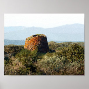 Poster Nuraghe, Sardaigne
