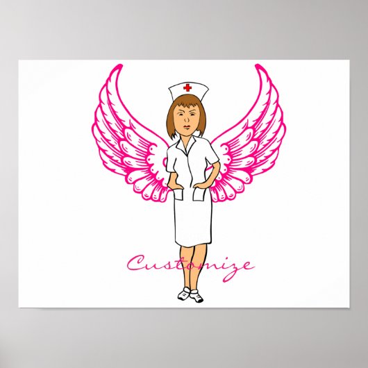 Poster Nurse Angel Wings Thunder_Cove (Devant)