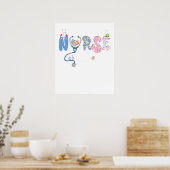 Poster nurse easter, retro, vintage (Cuisine)