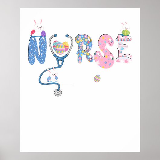 Poster nurse easter, retro, vintage (Devant)