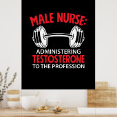 Poster Nurse Gift | Male Nurse Administrering (Cuisine)