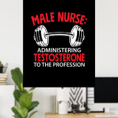Poster Nurse Gift | Male Nurse Administrering (Bureau à domicile)