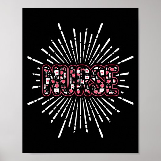Poster Nurse Life Valentines Day Stethoscope Er Icu Nicu (Devant)