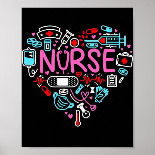Poster Nurse Love Nursing (Devant)