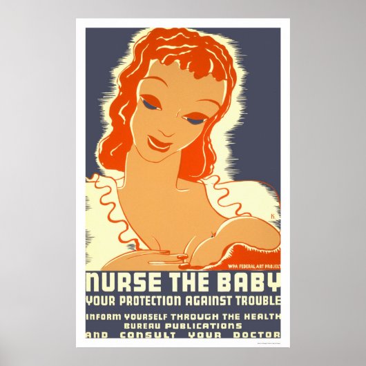 Poster Nurse The Baby 1938 WPA (Devant)