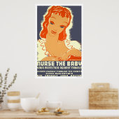 Poster Nurse The Baby 1938 WPA (Cuisine)
