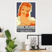 Poster Nurse The Baby 1938 WPA (Bureau à domicile)