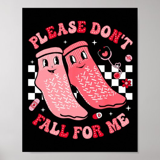 Poster Nurse Valentine Non Slip Socks Please Dont Fall F (Devant)