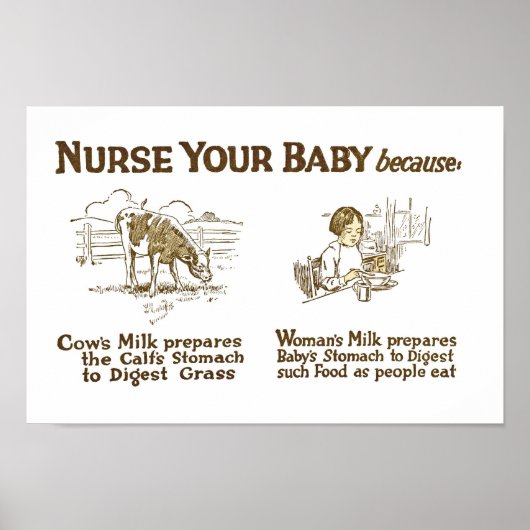 Poster Nurse Your Baby Print Two (Devant)