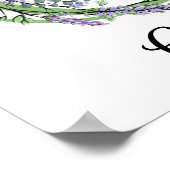 Poster Nurserie au monogramme G et eucalyptus lavande (Coin)