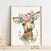 Poster Nurserie d'animaux de la forêt de Faon bébé | Art