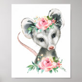 Poster Nurserie d'animaux de la forêt Possum bébé | Impre (Devant)