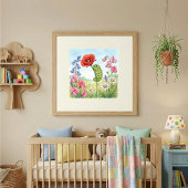 Poster Nurserie de petits insectes chenille