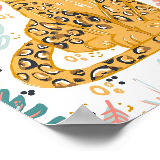 Poster Nurserie du bébé guépard (Coin)