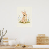 Poster Nurserie Lapin Doux (Cuisine)