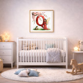 Poster Nurserie Lettre Q Fée Florale pour Bébé Fille