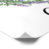 Poster Nurserie Monogramme C Lavande Eucalyptus  (Coin)