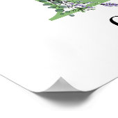 Poster Nurserie Monogramme L Lavande Eucalyptus  (Coin)