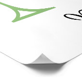 Poster Nurserie Monogramme N Lavande Eucalyptus  (Coin)