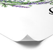 Poster Nurserie Monogramme O Lavande Eucalyptus  (Coin)