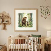 Poster Nurserie Ourse et Ourson