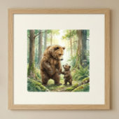Poster Nurserie Ourse et Ourson
