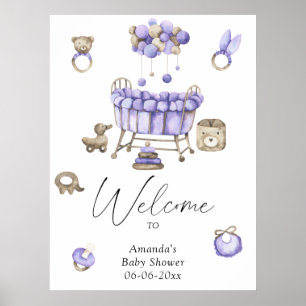 Poster Nursery - baby shower de bienvenue
