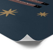 Poster Nursery cerf et étoiles scandinave moderne (Coin)