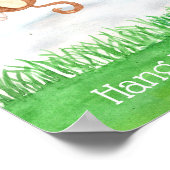 Poster Nursery Citation Bébé Singe Mignon Accroche Toi (Coin)